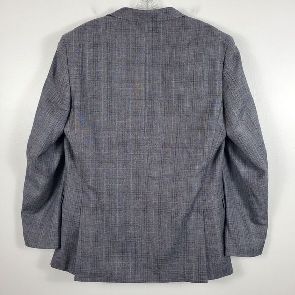 Tommy Hilfiger Adams Wool Blend Blazer Sports Jacket 2 Button Grey Black 42 Long - Picture 7 of 13